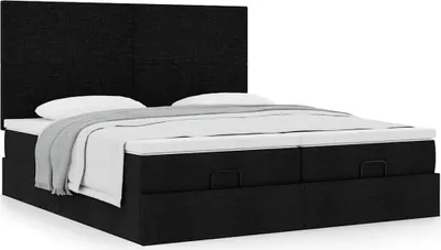 Produktbild von "SALE 2026"Ottoman-Bett Modernes/Doppelbett - Polsterbett Erwachsene/r /Kind - mit Matratzen Schwarz 180x200cm Stoff - Klassische Betten DEMöbel488745
