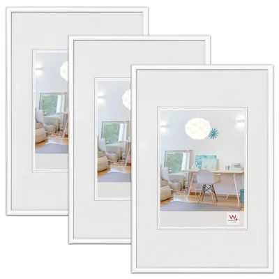 Produktbild von walther design Bilderrahmen weiß 10x15 cm 3er Pack, New Lifestyle KV015W3