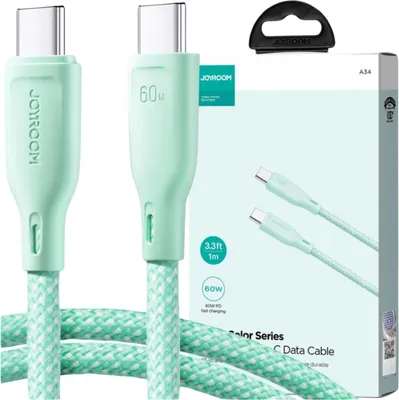 Immagine prodotto di Cavo Joyroom serie multicolore S-A34 Usb-A / Usb-C 100W 1M - Zielony