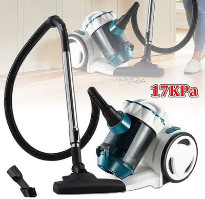 Imagen del producto de Aspiradora de bolsa de 800W con una potencia de succión de 17 kPa y filtración multiciclónica, ideal para suelos duros y alfombras