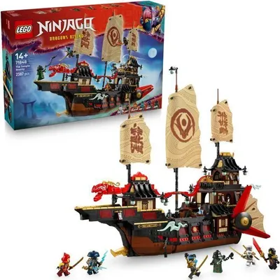 Immagine prodotto di LEGO NINJAGO Le Temple Bounty Kit di costruzione, set di gioco con barca, 71848, 6 minifigure, 14+ anni, vele mobili
