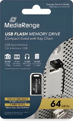 Zdjęcie produktu dla Pamięć USB MediaRange 64GB USB 2.0 Nano