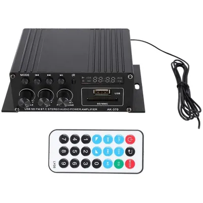Produktbild von AK370 Leistungsverstärker, 12 V 400 W Bluetooth-HiFi-Leistungsverstärker Mini-Audio-Digital-Stereo-FM-AMP