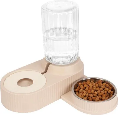 Produktbild von Famanu Futterautomat 2-in-1 mit Wasserdispenser - 1,8 l, für Katzen und Hunde