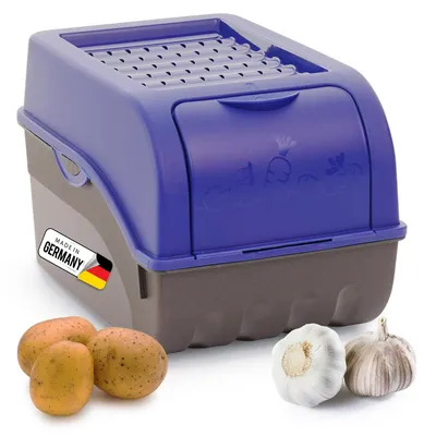 Produktbild von Novaliv 1x Mittel 5L Kartoffelbox marineblau Kartoffelkorb Gemüsebox vegetable basket onion potato storage