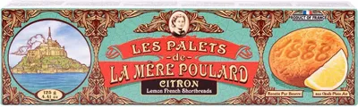 Produktbild von La Mère Poulard Les Palets Citron, Zitronen Butter Kekse, 125 g