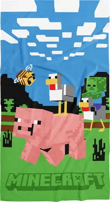 Zdjęcie produktu dla Ręcznik dziecięcy Minecraft Świnka i Kaczka