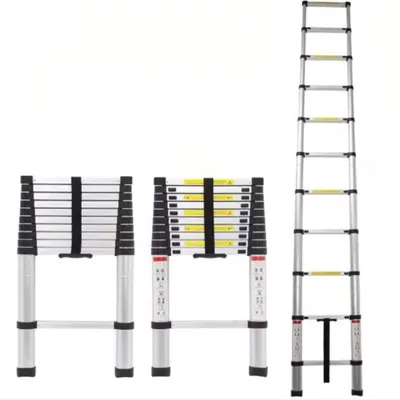Produktbild von Zyren Luxe Teleskop Dachbodenleiter – 320cm – Klappleiter – Ausziehbare Aluminiumleiter – Tragbar – EN131 – Max. Belastung 150kg/330lb