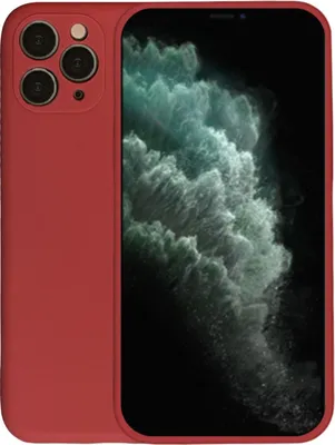 Produktbild von Handyhülle für iPhone 11 Pro  Max Silikonhülle - Backcover Siliconen Case - Rot