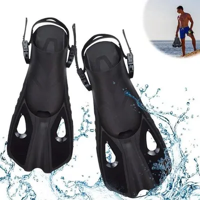Produktbild von Schwimmflügel für Erwachsene kurze Tauchflügel verstellbar L/XL