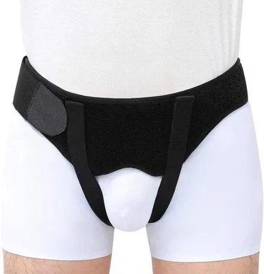 Productafbeelding van Dailygoody - Band voor liesbreuken - Herniagordel - Comfortabel en elastisch - Zwart - Ondersteuning bij liesbreuken - Geschikt voor mannen en vrouwen - Met compressiekussens