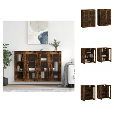 Produktbild von vidaXL Wandschränke 2 Stk. Räuchereiche Holzwerkstoff -  Sideboards