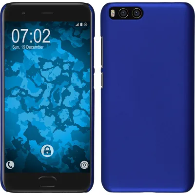 Produktbild von PhoneNatic Case kompatibel mit Xiaomi Mi 6 - Hülle blau gummiert Hard-case Cover