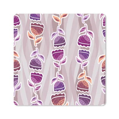 Produktbild von MuchoWow® Mauspad Mousepad Tulpen - Blumen - Muster 20x20 cm - Mousepads - Maus Mat - Pad - Mausunterlage - Desk Mat - Bureauartikeln