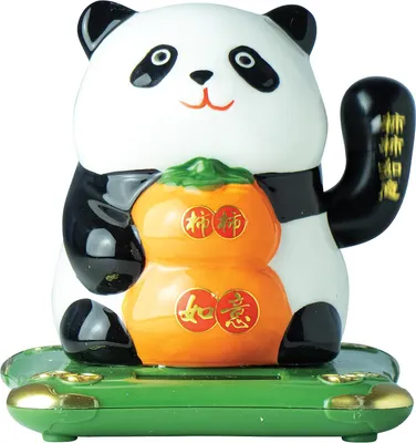 Productafbeelding van Jade temple porselein winke panda solar