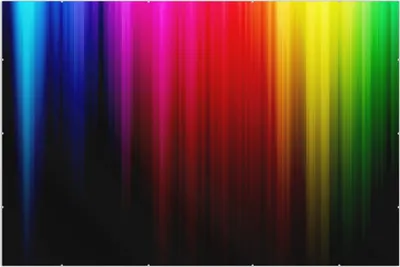 Produktbild von Wallario Wandbild Bunte Regenbogenstreifen auf Schwarz, Größe: 61 x 91,5 cm, Poster mit rahmenlosen Bildhalter