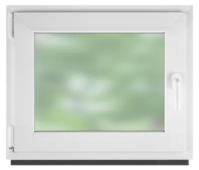 Imagen del producto de Ventana de baño, ventana de plástico, plástico blanco, dimensiones 115 x 85 cm (1150 x 850 mm), apertura lateral izquierda (DIN), todos los tamaños, doble acristalamiento, vidrio esmerilado, sistema de apertura oscilante y corredera, BauPlaza