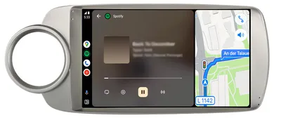 Produktbild von Nachrüst Radio kompatibel mit Toyota Yaris 2012-2017 Carplay Android Auto Navi Bluetooth DAB+ Rückfahrkamera 9 Zoll 64GB