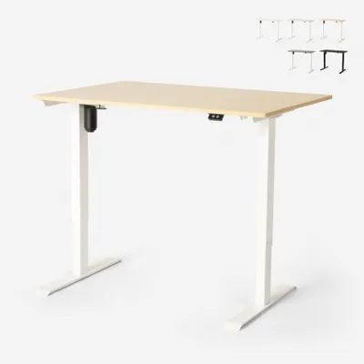 Image de Bureau électrique réglable en hauteur pour bureau et studio Standwalk 120x60 - Naturel