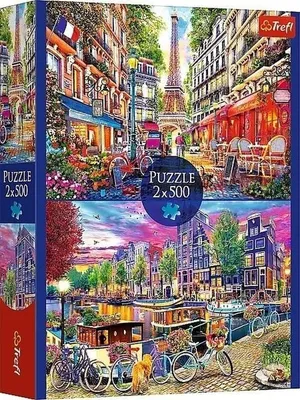 Zdjęcie produktu dla Trefl Puzzle 2 x 500 el. Europejskie stolice, 500 szt., Miast
