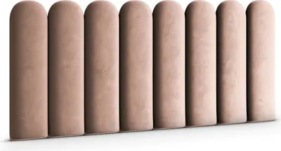 Produktbild von Polsterpaneel ovales WANDPOLSTER Wandkissen Bettkopfteil Wandpaneel Magic Velvet Rosa 30 cm x 60 cm