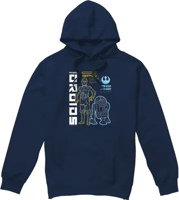 Produktbild von Star Wars - "Rebel Droids" Kapuzenpullover für Herren TV4445 (S) (Marineblau)