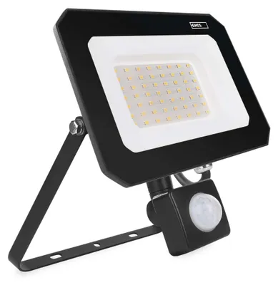 LED reflektor SIMPO s pohybovým čidlem, 50 W, černý, neutrální bílá