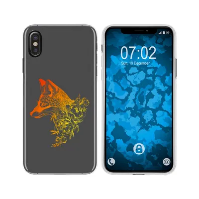 Produktbild von PhoneNatic Case kompatibel mit Apple iPhone Xs Max Silikon-Hülle Floral Fuchs M1-2