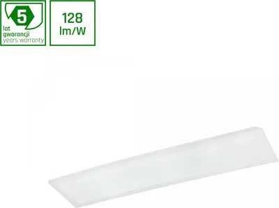 Image de Panneau LED Spectrum, éclairage arrière en algine, 40W, rectangulaire, 30x120cm, 5100lm, angle de diffusion 120°, IP20, lumière blanche chaude, 3000K