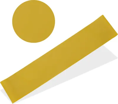 Image de Bande de résistance élastique jaune, en latex et durable, pour le yoga et l'entraînement des jambes – accessoire polyvalent pour l'entraînement à domicile