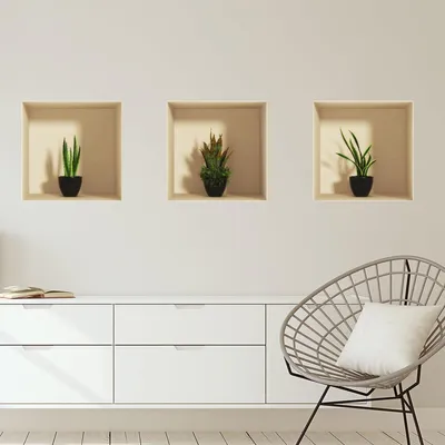 Image de Autocollants végétaux à effet 3D pour l'intérieur, 30 x 90 cm
