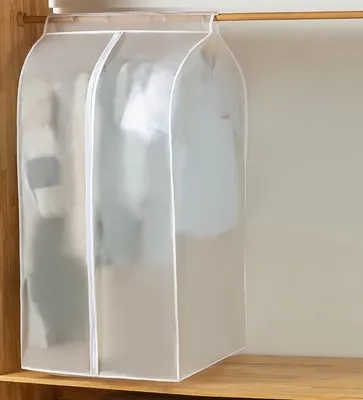 Produktbild von Kleidersack – Staubdicht & Transparent, PEVA mit Reißverschluss – Zur Aufbewahrung von Kleidung – 80 x 50 x 120 cm