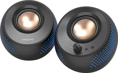 Produktbild von Creative Labs Pebble X, Voller Bereich, 2.0 Kanäle, Kabelgebunden, 15 W, 60 - 20000 Hz, Schwarz