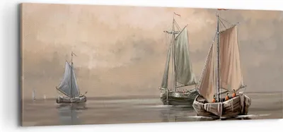 Produktbild von Bild auf Leinwand - Leinwandbild - Meer Boot Fischer - 100x40cm - Wand Bild - Wanddeko - Wandbilder - Leinwanddruck - Bilder - Kunstdruck - Wanddekoration - Leinwand bilder - Wandkunst - AB100x40-3514