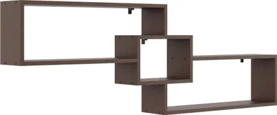 Produktbild von Wandregal Wenge – modernes Hängeregal für Dachschrägen, Dekoregal fürs Wohnzimmer, Schlafzimmer, Büro – Regal 158 cm breit