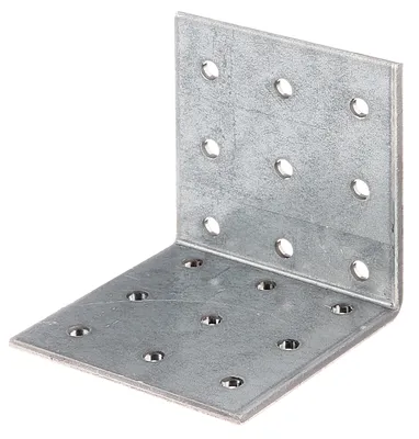 Produktbild von Alberts 60 x Lochplattenwinkel 60 x 60 x 60 mm – Stahl roh, sendzimirverzinkt