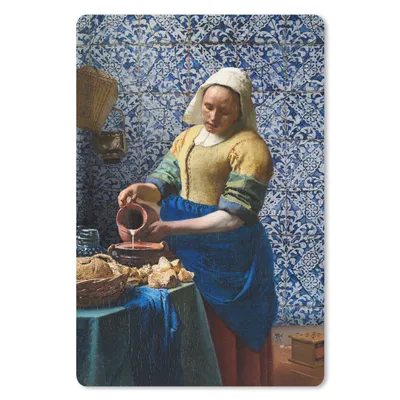 Produktbild von MuchoWow® Mauspad Mousepad Milchmädchen - Delfter Blau - Vermeer - Gemälde - Alte Meister 18x27 cm - Mousepads - Maus Mat - Pad - Mausunterlage