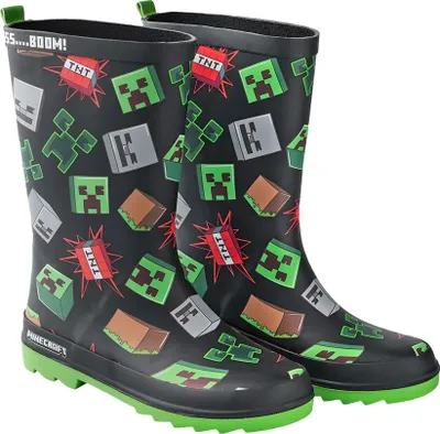 Produktbild von Minecraft - Icons Gummistiefel für Jungen NS9683 (18 EU) (Schwarz/Grün)