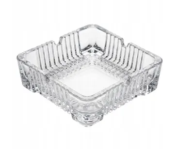Produktbild von Glasaschenbecher Quadratisch 10cm – Klassischer Glas Aschenbecher Transparent, Robust & Stilvoll für Haus, Garten, Büro & Gastronomie