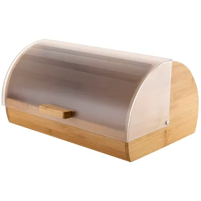 Produktbild von Brotkasten BAMBUS Brotkorb Brotbox Rollbrotkasten Braun FLORINA Classic