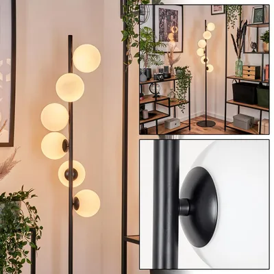Produktbild von Garaguso Stehlampe aus Metall/Glas in Schwarz/Weiß