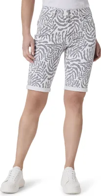 Produktbild von Stooker Women KORFU PRINT Damen Bermudas Slim Fit 36 white botanical aop