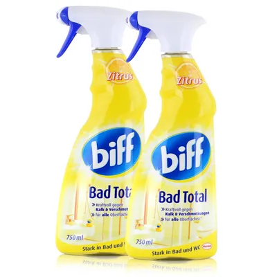 Produktbild von Biff Bad Total Zitrus 750ml - Kraftvoll gegen Kalk (2er Pack)