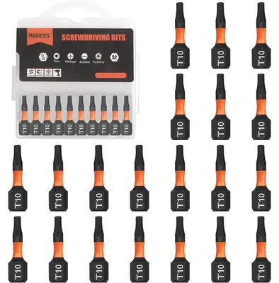 Produktbild von Bit-Sortiment 20 Stück T10 Pro 25mm 1/4" Sechskantschaft mit Spender-Box