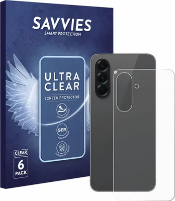 Produktbild von 6x Für Samsung Galaxy A56 5G Enterprise Edition (Rückseite) Schutzfolie Savvies Displayschutz Display Schutz Folie Klar Transparent