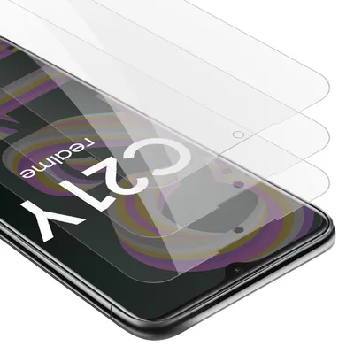 Immagine prodotto di Cadorabo 3x proteggi schermo blindato per Realme C21Y / C25Y in vetro temperato trasparente