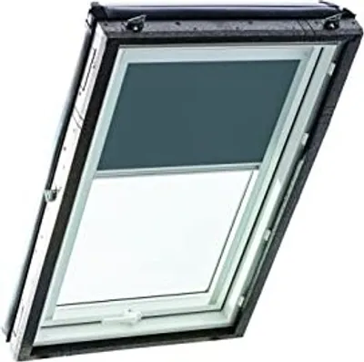 Produktbild von Original Roto Verdunkelungsrollo ZRV Nahezu vollstndige Verdunkelung Fhrungsschiene Silber Fr Roto Dachfenster Baureihe Designo R4/R7 und Classic 43/73 mit Gre 065/118 | 06/11 Farbe
