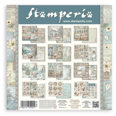 Produktbild von Scrapbook Papier Pad 30,5x30,5cm White Christmas, doppelseitig, säurefrei
