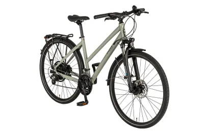 Produktbild von PROPHETE ENTDECKER 500 Trekking Damenrad 28" Grey Heron Glanz – Shimano Altus 24-Gang, hydraulische Scheibenbremsen, Suntour NEX Federgabel, Alu Rahmen 50 cm