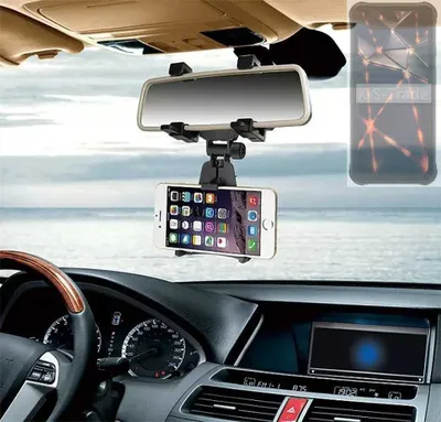 Produktbild von K-S-Trade Smartphone Halterung kompatibel mit Cubot KingKong Power Rückspiegel Halterung schwarz Auto Halterung KFZ Halter